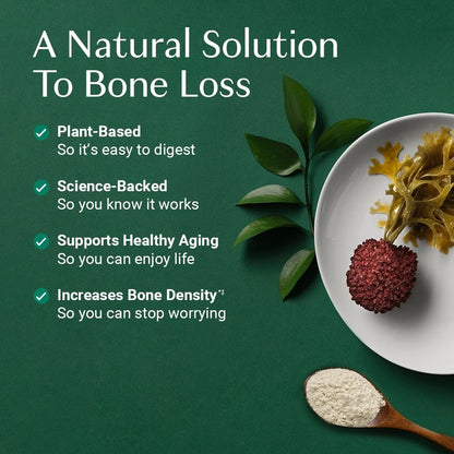 ALGAECAL Plus Calcium Supplement for Bone Density, with D3 K2, 120 Caps