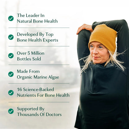 ALGAECAL Plus Calcium Supplement for Bone Density, with D3 K2, 120 Caps